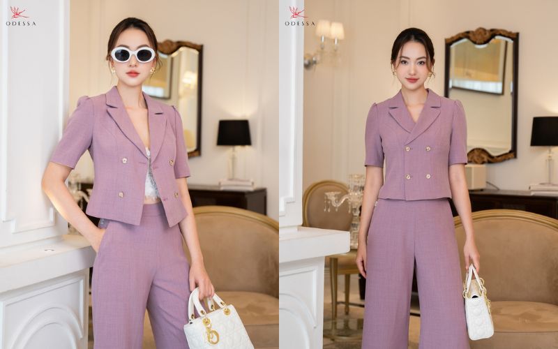 Mẫu áo vest nữ dáng croptop