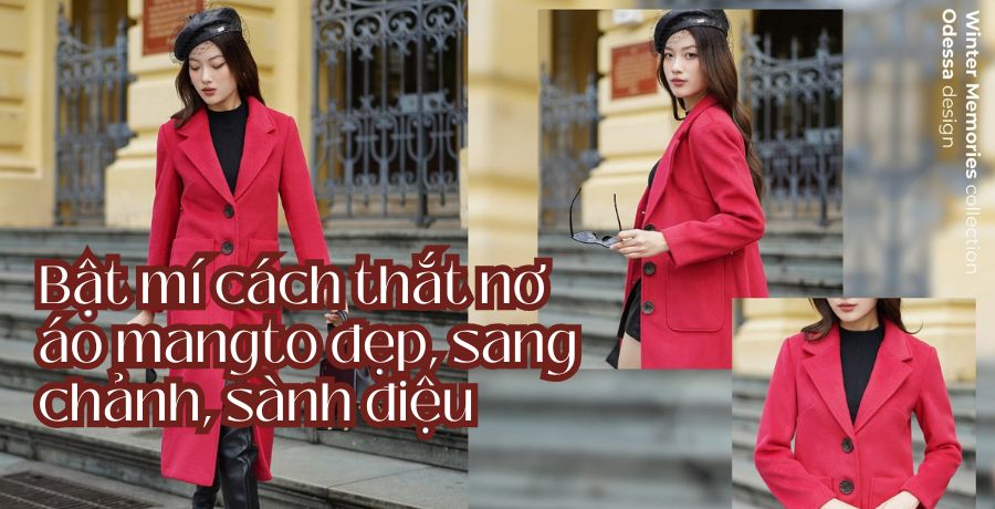 cách thắt nơ áo mangto