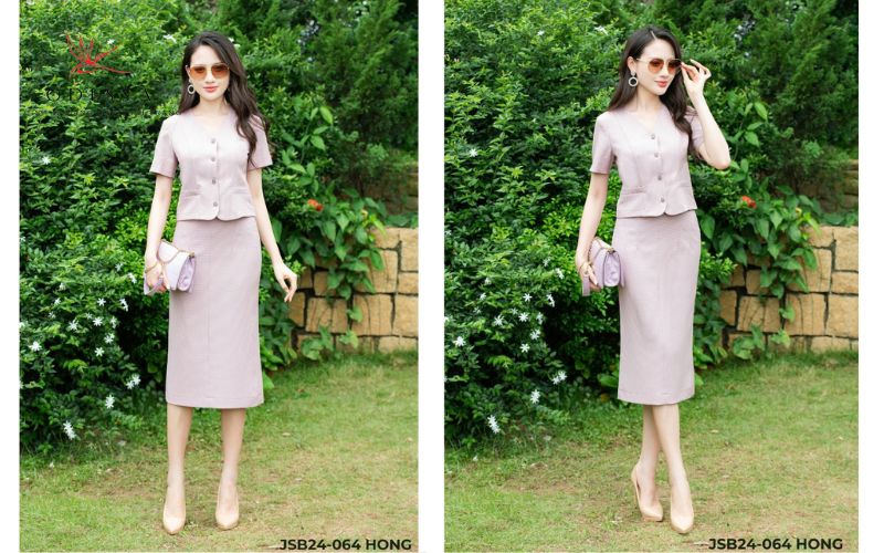 Chân váy bút chì midi dáng ôm