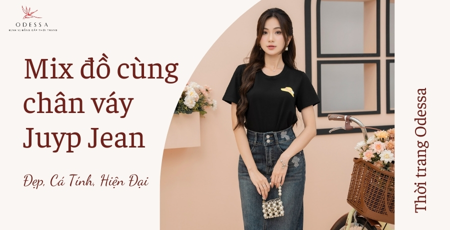 chân váy juyp jean đẹp
