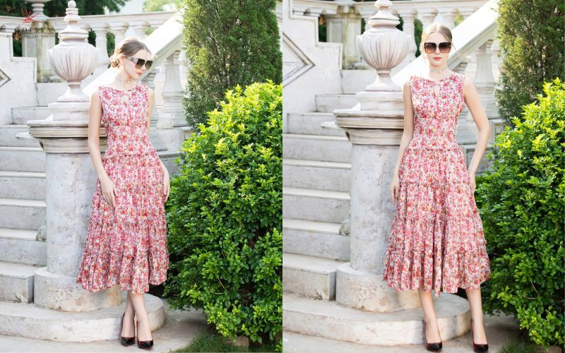 Đầm hai dây bản to