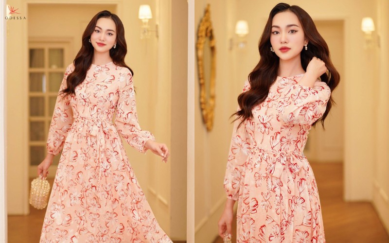 Đầm suông hoa nhí