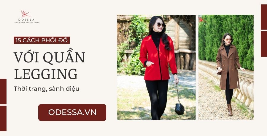 phối đồ với quần legging 