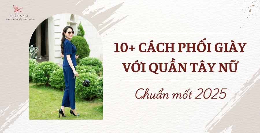phối giày với quần tây nữ