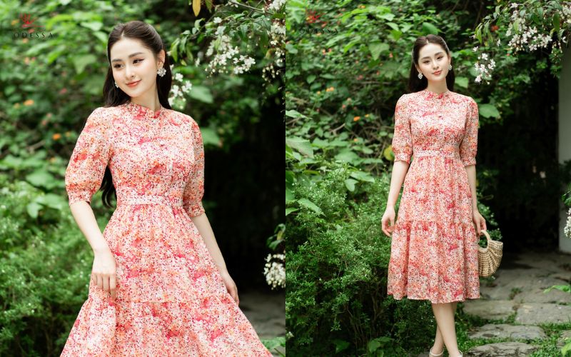 Đầm hoa nhí nữ tính