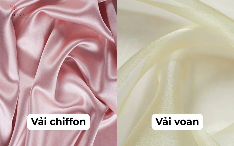 So sánh vải chiffon và vải voan thường