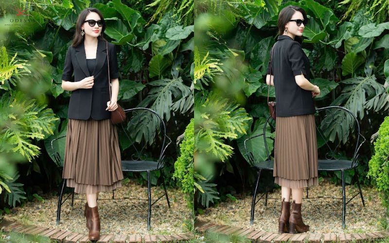 Vest dáng suông – Giúp che bụng tối ưu