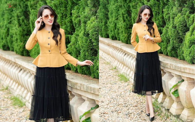 Vest dáng peplum – Tạo hiệu ứng eo thon gọn