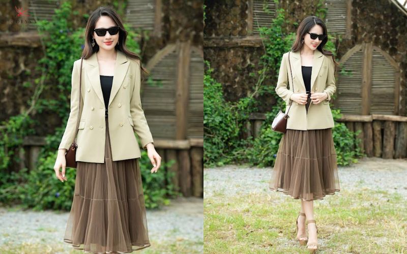 Vest dáng dài – Tạo tỷ lệ cơ thể cân đối