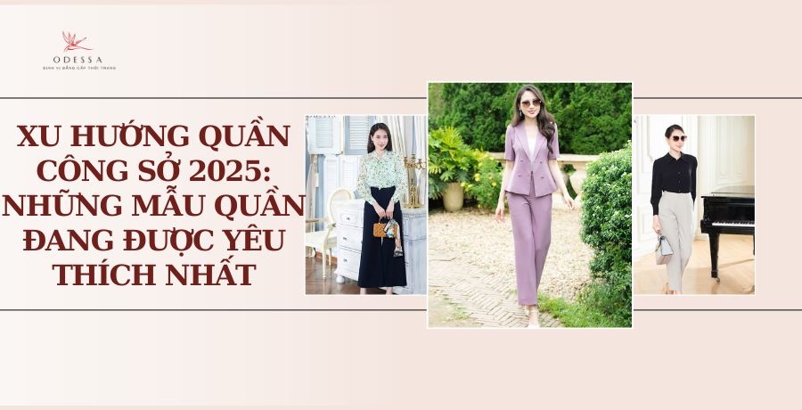 xu hướng quần công sở nữ 2025