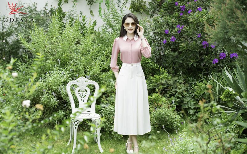 Sơ mi kết hợp chân váy