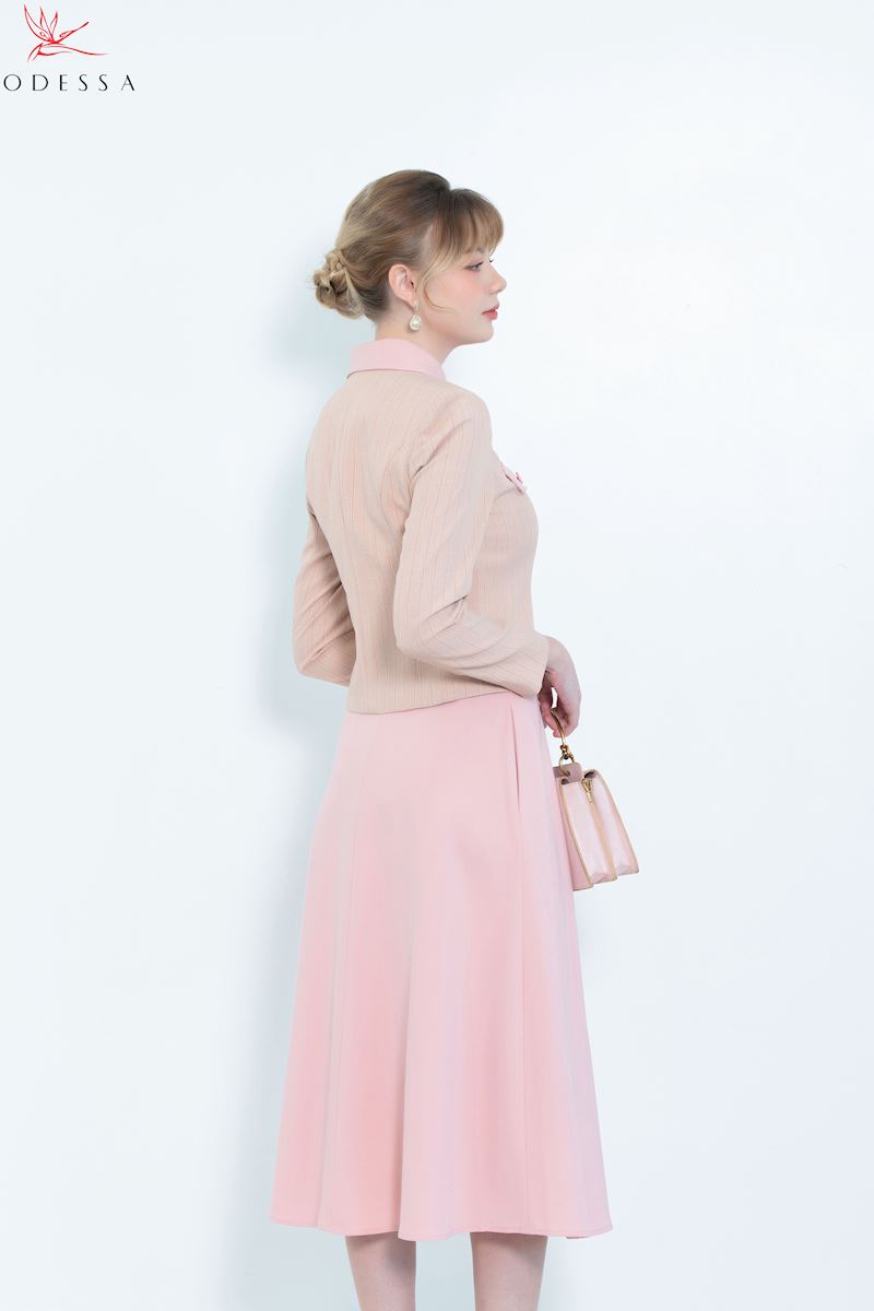 CHÂN VÁY XÒE BỘ VEST ĐIỆU ĐÀ JSB25-026