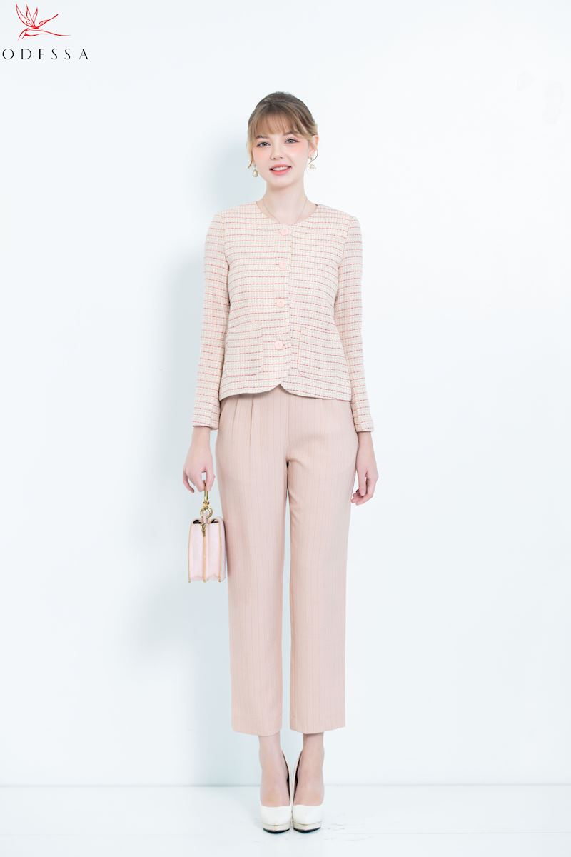 ÁO VEST DẠ DẠO PHỐ NÚT CÀI  THANH LỊCH VS25-018