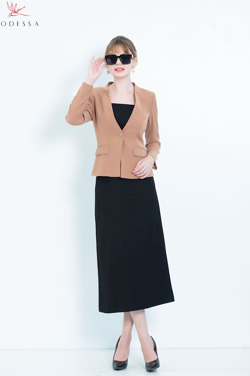 ÁO VEST NỮ CỔ TRƠN 1 NÚT THANH LỊCH VS25-002