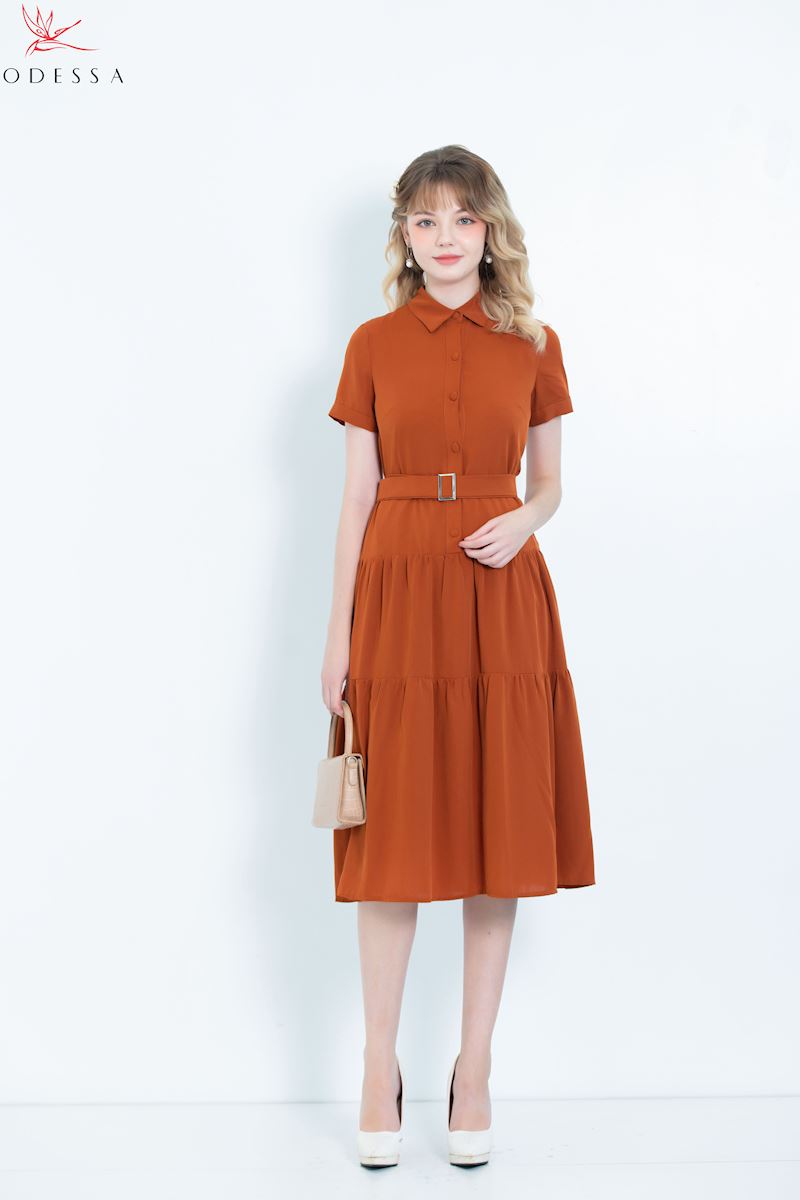 ĐẦM NỮ THANH LỊCH CỔ ĐỨC KÈM ĐAI DK25-048