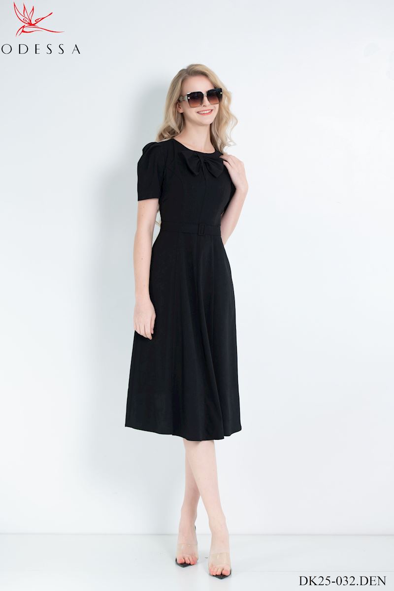 ĐẦM CỔ NƠ TAY BỒNG DK25-032