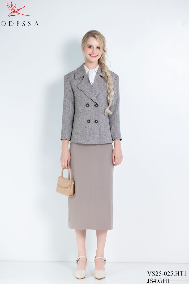 ÁO VEST DẠ CỔ VE CAO CẤP VS25-025